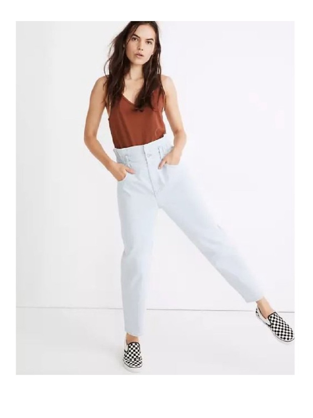 Madewell Paperbag Classic Straight Jean Light Wash